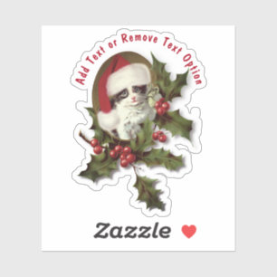 Adesivo Vintage Kitten Natal