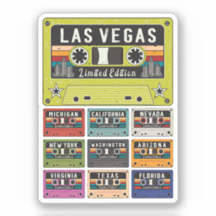 Adesivo Vintage Las Vegas viagem