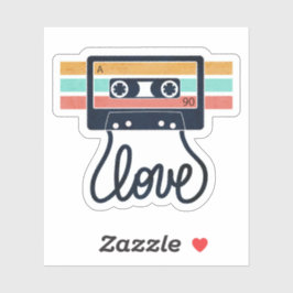 Adesivo Vintage Love Músicas