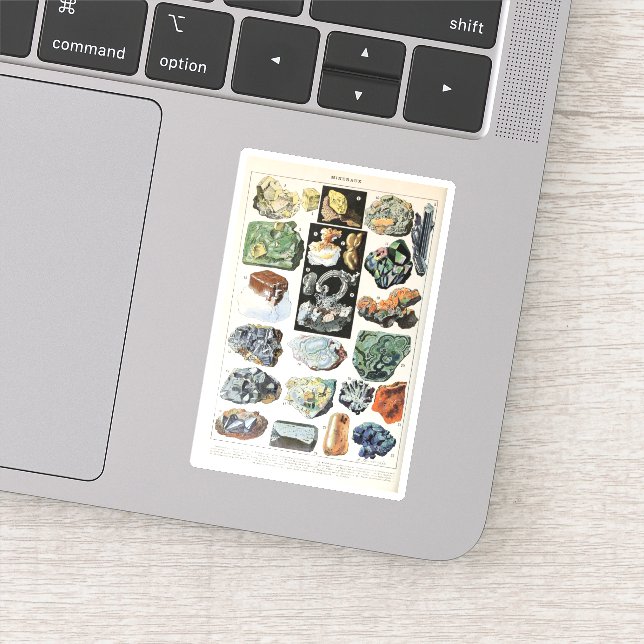 Adesivo Vintage Minerals Rocks Geology (Detalhe)