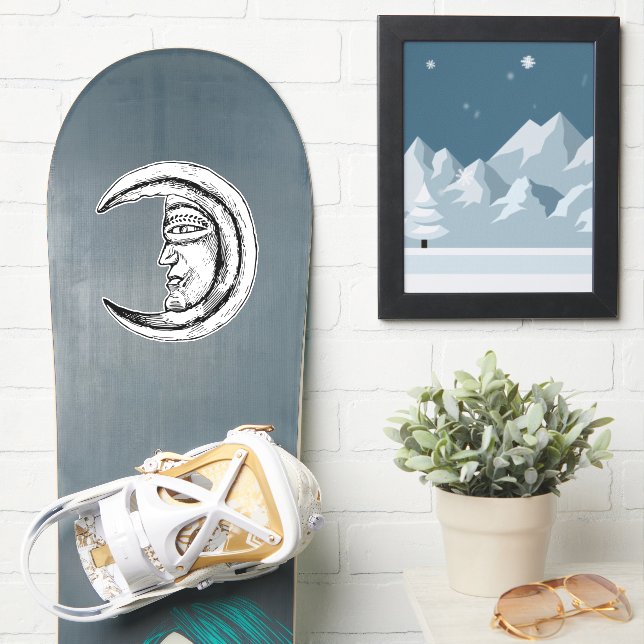 Adesivo Vintage Moon (Prancha de snowboard)