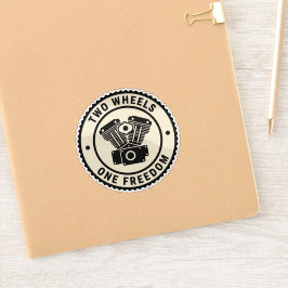 Adesivo Vintage Motorcycle Engine Freedom Emblem