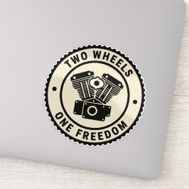 Adesivo Vintage Motorcycle Engine Freedom Emblem