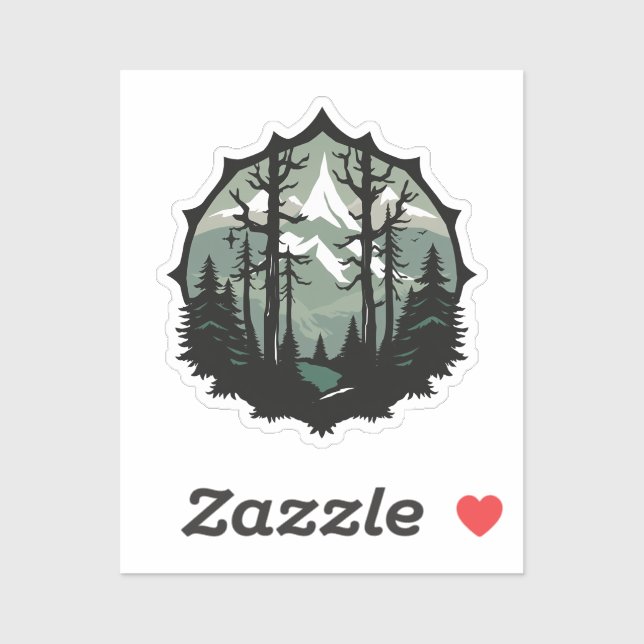 Adesivo Vintage Mountain (Folha)