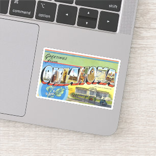 Adesivo Vintage Oklahoma Custom-Cut Vinyl Sticker