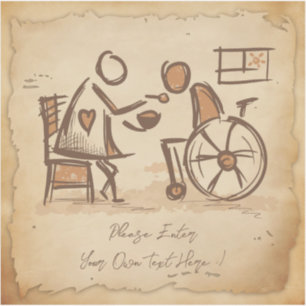 Adesivo Vintage Old Fashion Care Assistant