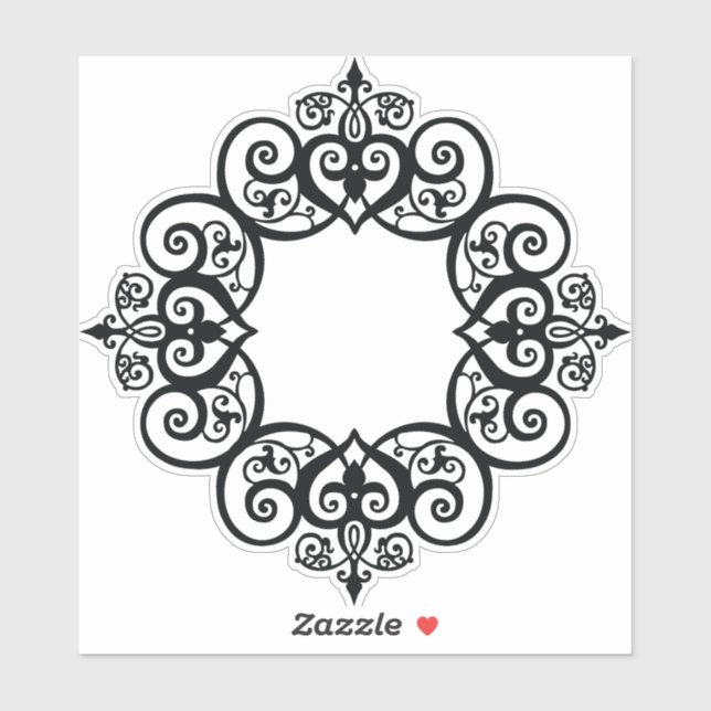 Adesivo Vintage Ornamental Frame (Folha)