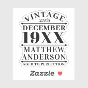 Adesivo Vintage personalizada envelhecida em perfeição