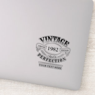 Adesivo Vintage Personalizada Idade para Perfecção Anive