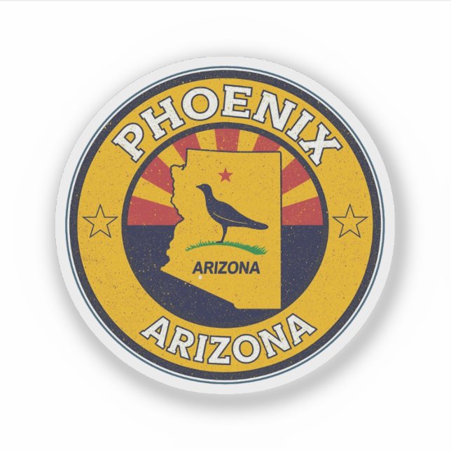Adesivo Vintage Phoenix, Arizona gifts (Frente)