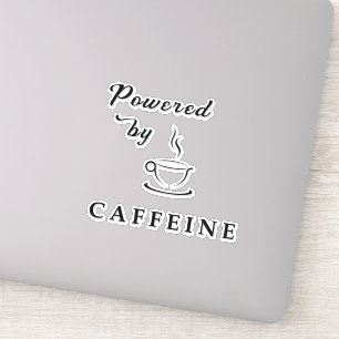 Adesivo Vintage Powered by Caffeine Typography Cote