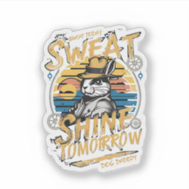 Adesivo Vintage Rabbit Workout Motivation Art