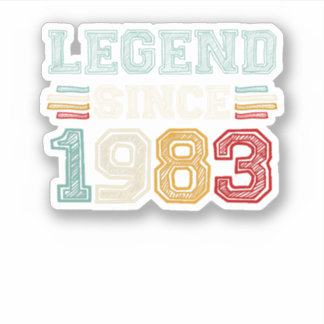 Adesivo Vintage Retro Legend Since 1983