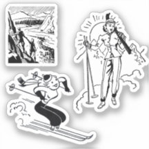 Vintage/Retro-Ski Stickers
