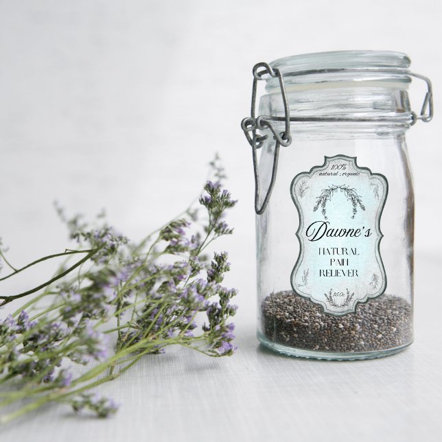 Adesivo Vintage Rosemary Antique Jar Botão (Criador carregado)