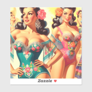 Adesivo Vintage Salsa Pin-ups