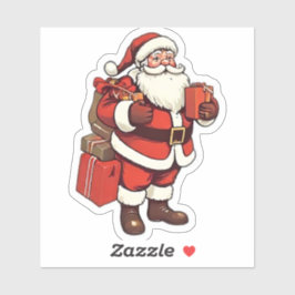 Adesivo Vintage Santa Claus Sticker | Classic Christmas 