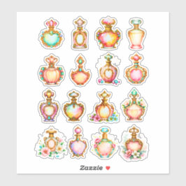 Adesivo Vintage Style Perfume Bottle Sheet of Stickers