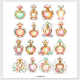 Adesivo Vintage Style Perfume Bottles Sheet of Stickers