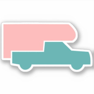 Adesivo Vintage Truck Camper - Cores Divertidas