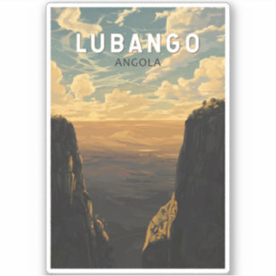 Adesivo Vintage Viagem de Arte Lubango Angola