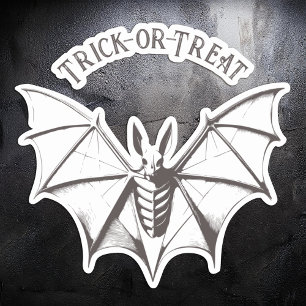 Adesivo Vintage Vintage Vintage Bat Halloween
