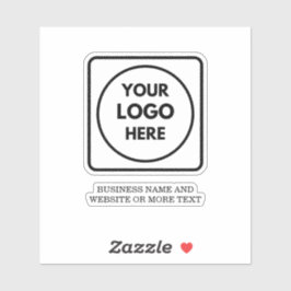 Adesivo Vinyl Rectangle Logo Text Business QR label