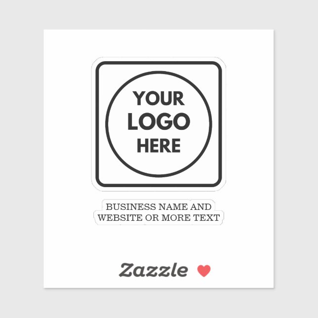 Adesivo Vinyl Rectangle Logo Text Business QR label (Folha)