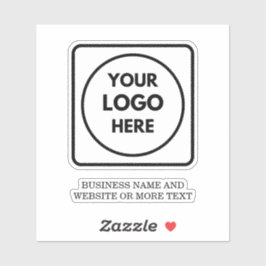 Adesivo Vinyl Square Logo Text Business QR label