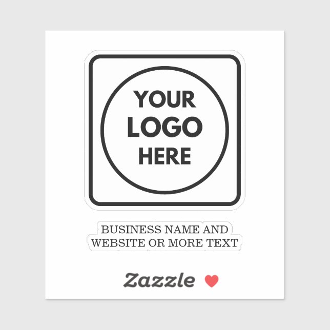 Adesivo Vinyl Square Logo Text Business QR label (Folha)