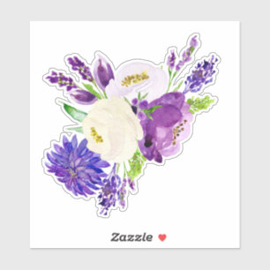 Adesivo Vinyl Sticker - Flores de cor d'água brilhantes