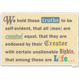 Adesivo Vinyl sticker with a declaration.