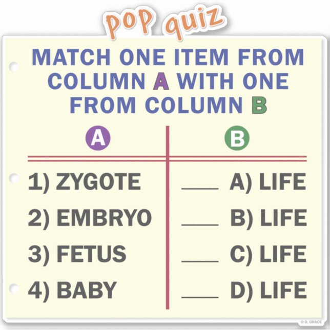 Adesivo Vinyl sticker with a quiz. (Frente)