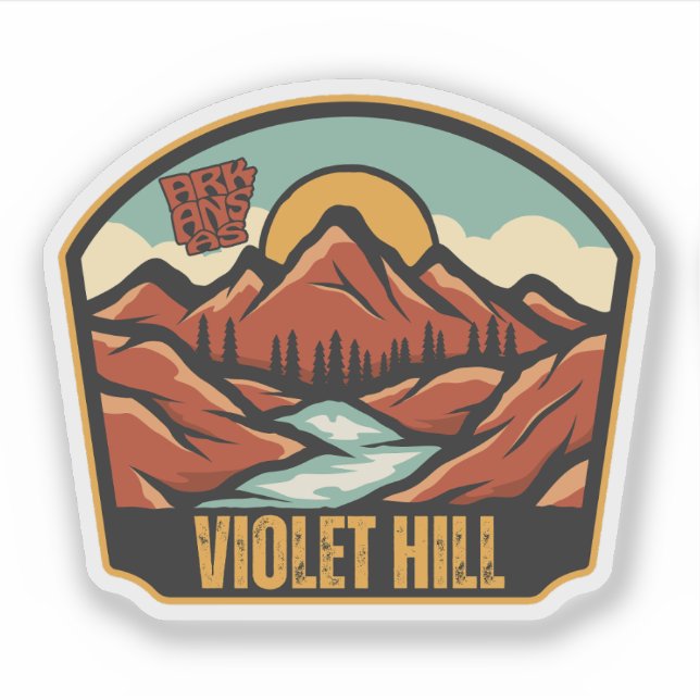 Adesivo Violet Hill, Arkansas  (Frente)