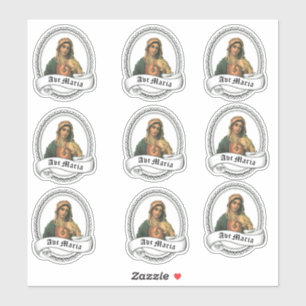 Adesivo Virgem Abençoada Maria Irritada Mãe Religiosa