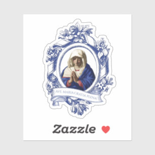 Adesivo Virgem Maria Ave Religiosa Mary em Latim