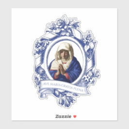 Adesivo Virgem Maria Ave Religiosa Mary em Latim