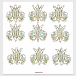 Adesivo Virgem Religiosa Mary Floral Elegante Vinil Sticke