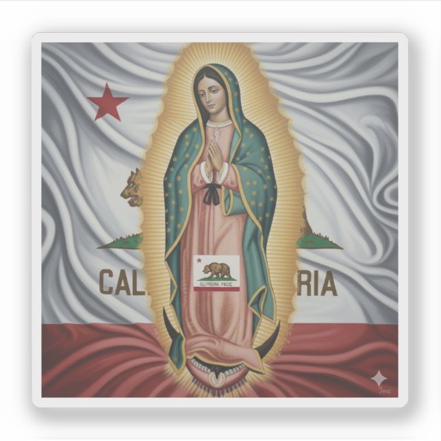 Adesivo Virgen de Guadalupe - California (Frente)
