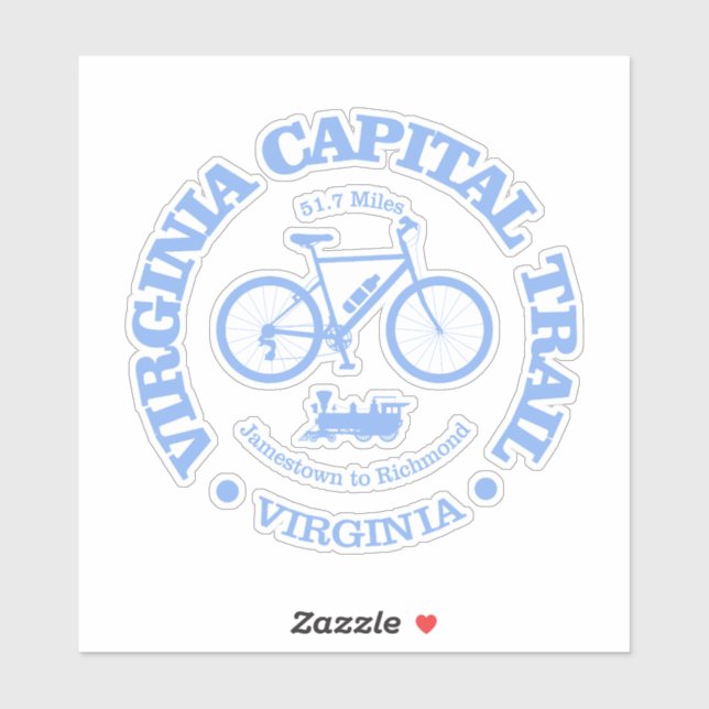 Adesivo Virginia Capital Trail (ciclismo) (Folha)