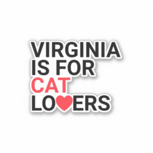 Adesivo Virginia É Para Cat Lovers Personalizado Vinil