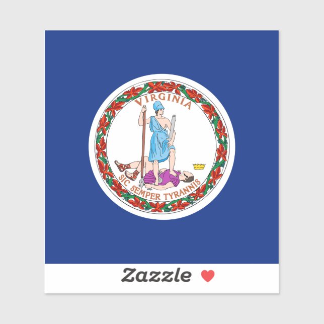 Adesivo Virginia State Flag Design (Folha)
