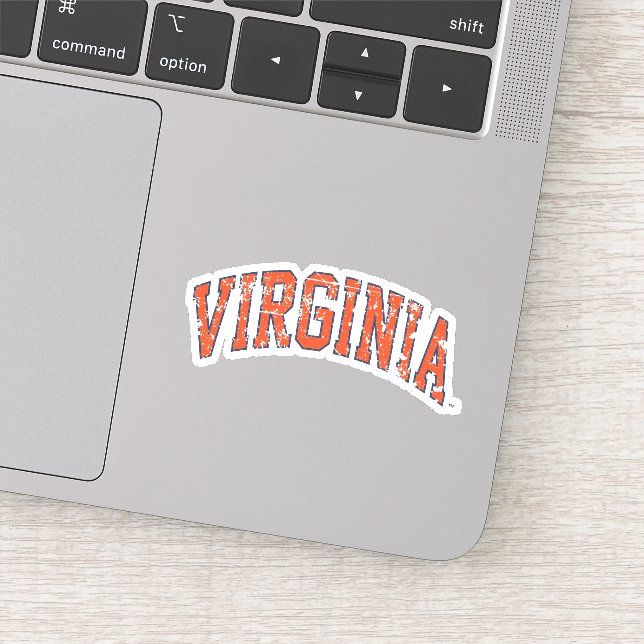 Adesivo Virginia Wordmark Distress (Detalhe)