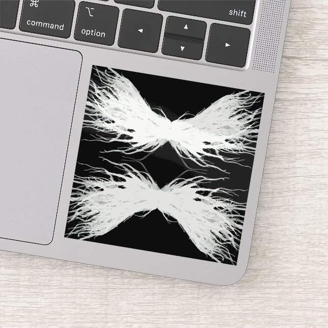 Adesivo Virtues Abstract White Wings Alcohol Ink Art (Detalhe)