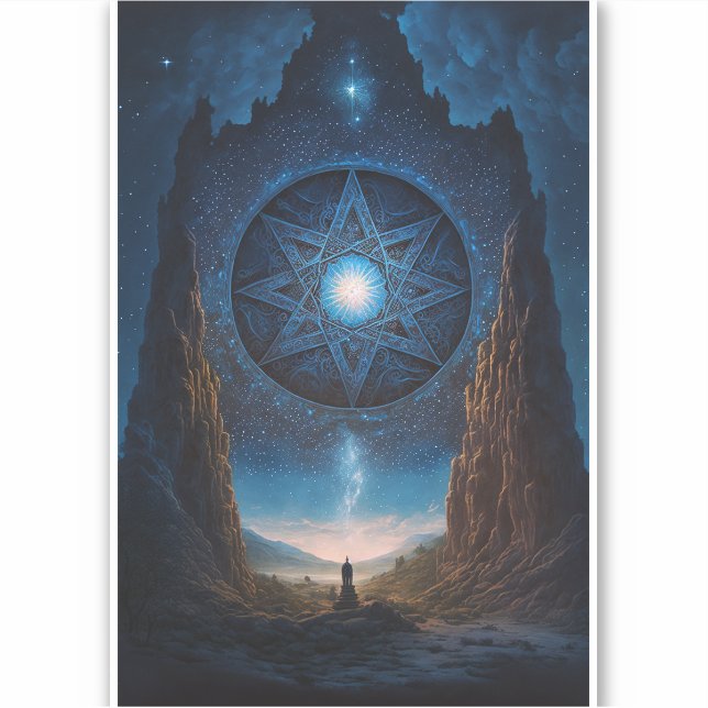 Adesivo Visionário de Paisagem Surreal (Frente)