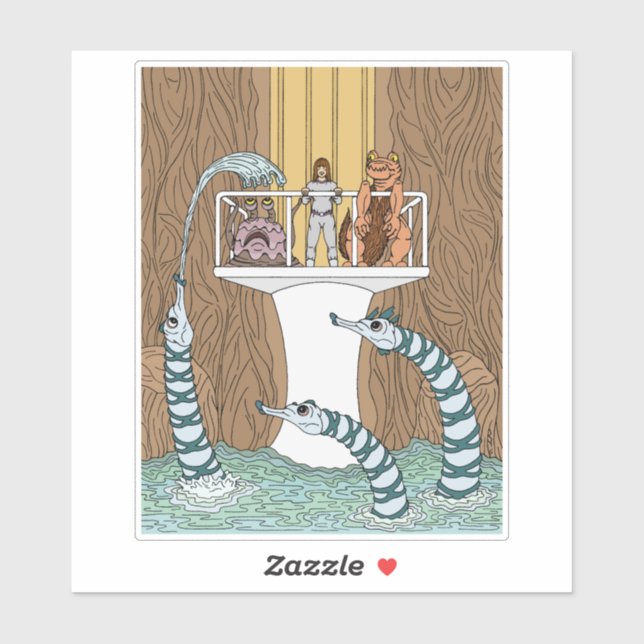 Adesivo Visitando a Piscina dos Piptrixons (Folha)