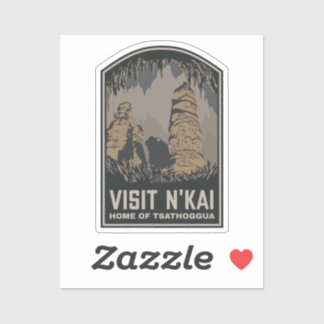 Adesivo Visite N'kai Poster de viagens Lovecraft Tsathoggu