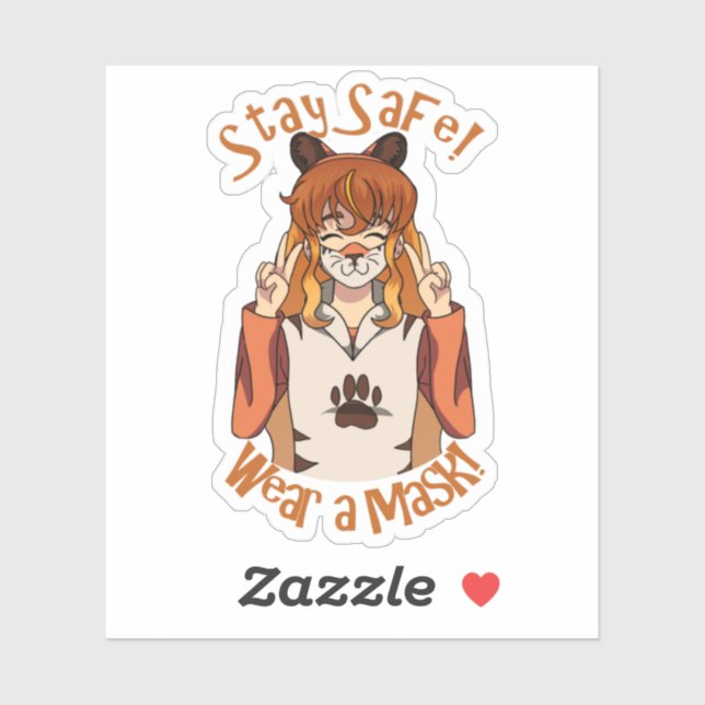 Adesivo Vista uma máscara! (Folha)