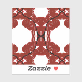 Adesivo Vitae Abstract Red and Black on White Fluid Art