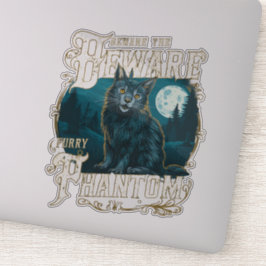 Adesivo Vitoriano Gótico Maine Coon: Misteriosa Noite